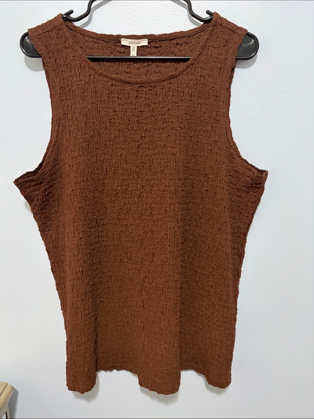 Maurice’s NWOT Textured Chocolate Brown Sleeveless Tank